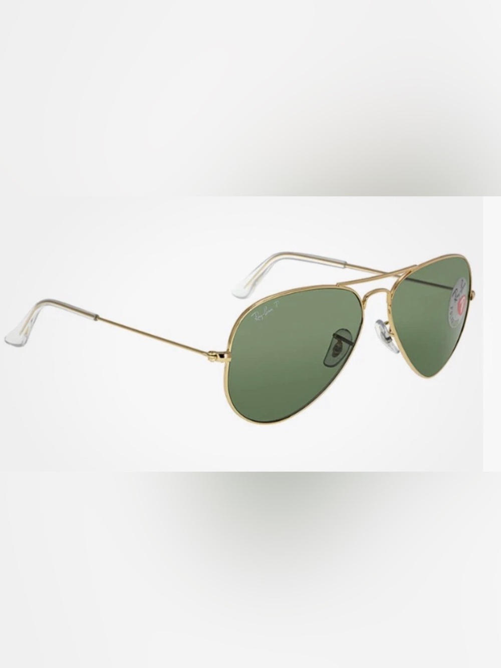 Ray-Ban Sunglasses RB3025 Aviator Classic Gold Frame Polarized Green Lens 58mm